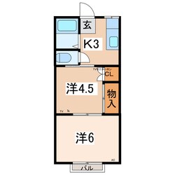 サンハイツ中田の物件間取画像